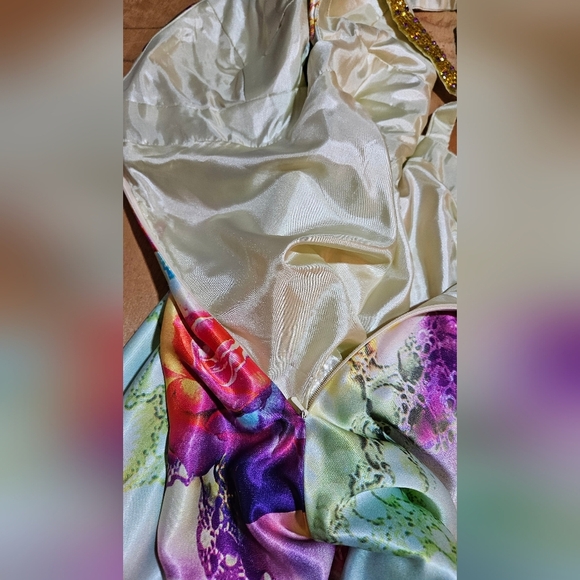 Source Unknown Colorful Floral Halter Maxi Dress - Picture 10 of 13